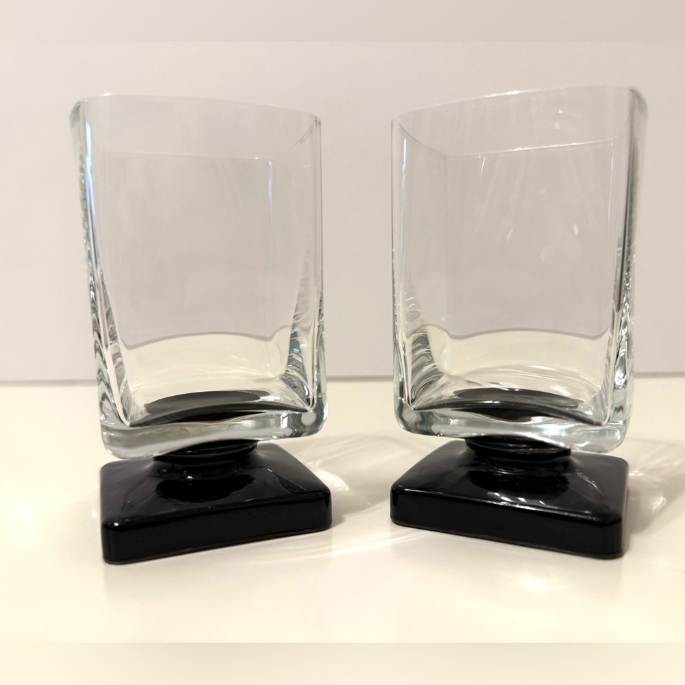 Pair of Vintage Amaretto Di Saronno Glasses - Luigi Bormioli